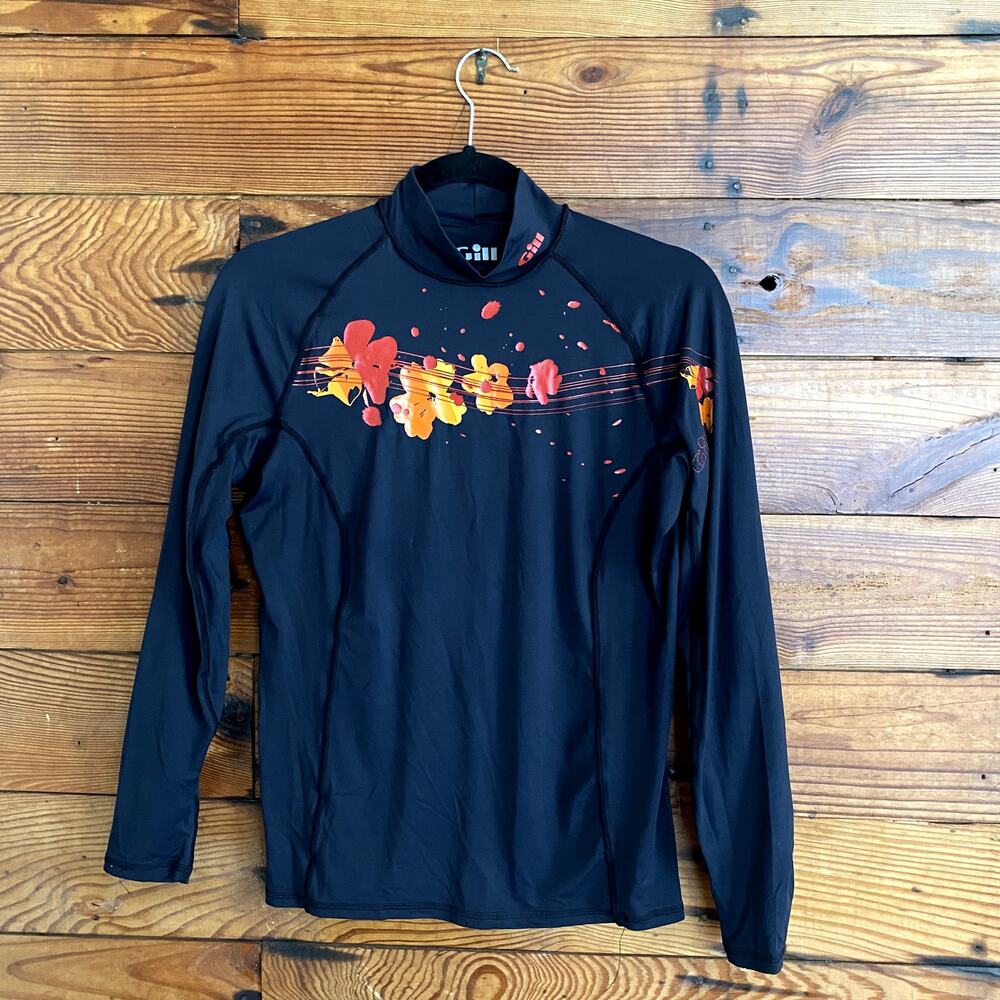 Gill Black Sun Guard Long Sleeve Top Size 12